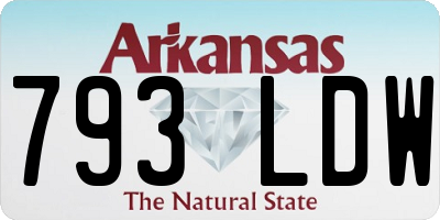 AR license plate 793LDW