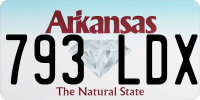 AR license plate 793LDX