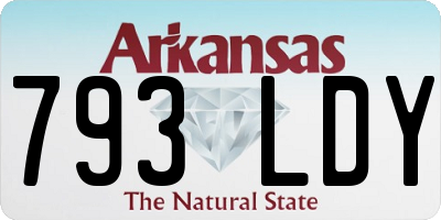 AR license plate 793LDY