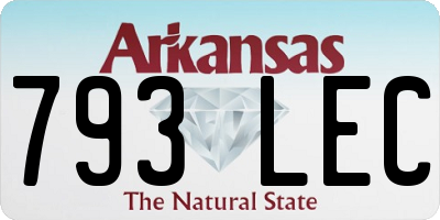 AR license plate 793LEC