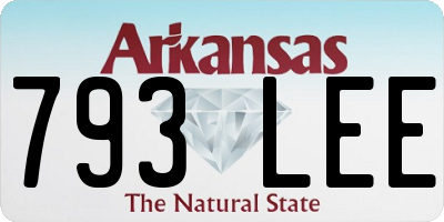 AR license plate 793LEE