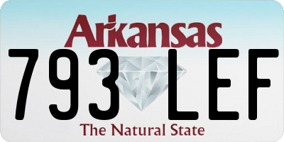 AR license plate 793LEF