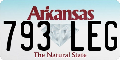 AR license plate 793LEG
