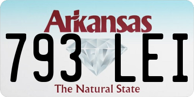 AR license plate 793LEI