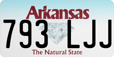 AR license plate 793LJJ