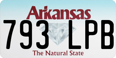 AR license plate 793LPB