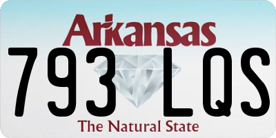 AR license plate 793LQS