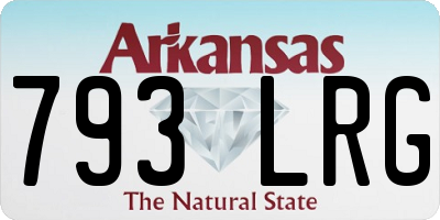 AR license plate 793LRG
