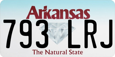 AR license plate 793LRJ