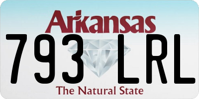 AR license plate 793LRL