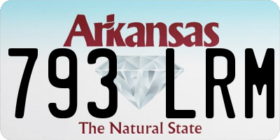 AR license plate 793LRM