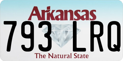 AR license plate 793LRQ