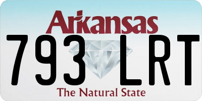 AR license plate 793LRT