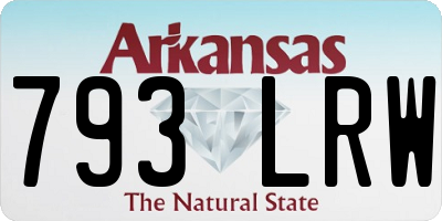 AR license plate 793LRW