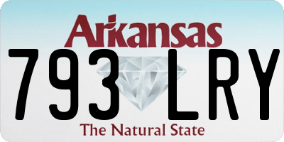 AR license plate 793LRY