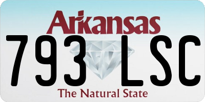 AR license plate 793LSC