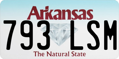 AR license plate 793LSM