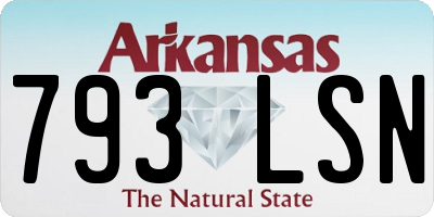 AR license plate 793LSN