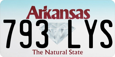 AR license plate 793LYS