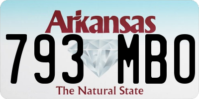 AR license plate 793MBO
