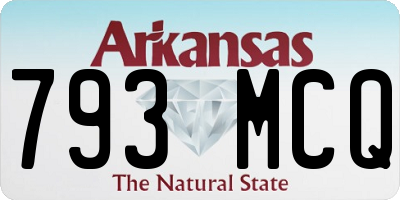 AR license plate 793MCQ