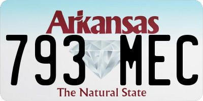 AR license plate 793MEC
