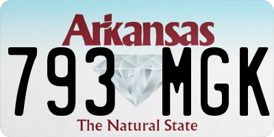 AR license plate 793MGK