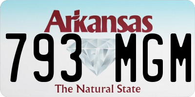 AR license plate 793MGM