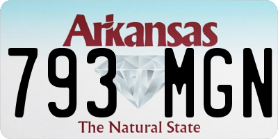 AR license plate 793MGN