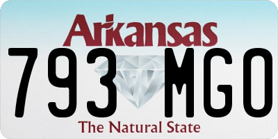 AR license plate 793MGO