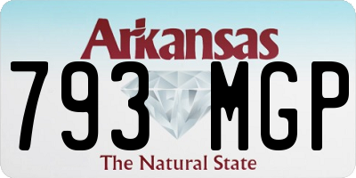 AR license plate 793MGP