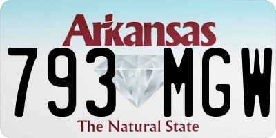 AR license plate 793MGW
