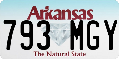 AR license plate 793MGY