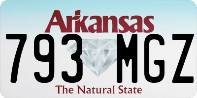 AR license plate 793MGZ