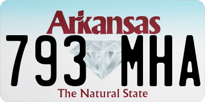 AR license plate 793MHA