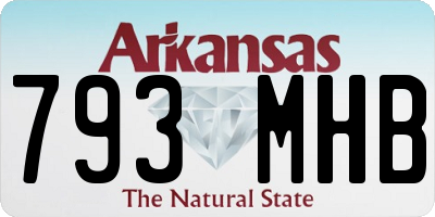 AR license plate 793MHB