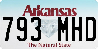 AR license plate 793MHD