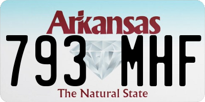 AR license plate 793MHF