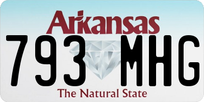 AR license plate 793MHG