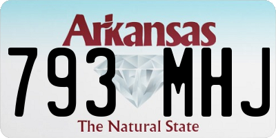 AR license plate 793MHJ