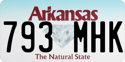 AR license plate 793MHK