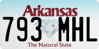 AR license plate 793MHL
