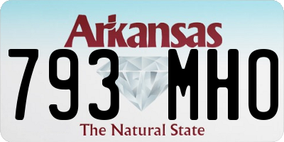 AR license plate 793MHO