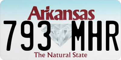 AR license plate 793MHR