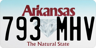 AR license plate 793MHV