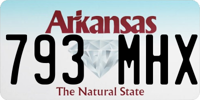 AR license plate 793MHX