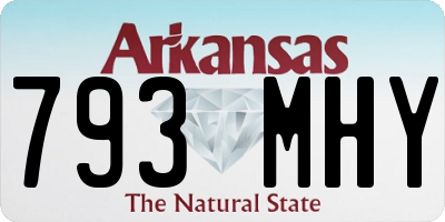 AR license plate 793MHY