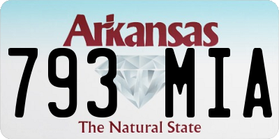 AR license plate 793MIA