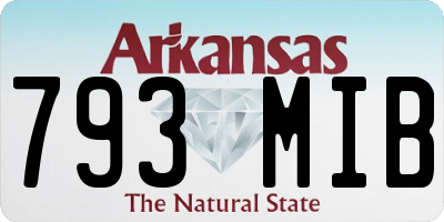 AR license plate 793MIB