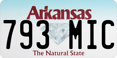 AR license plate 793MIC